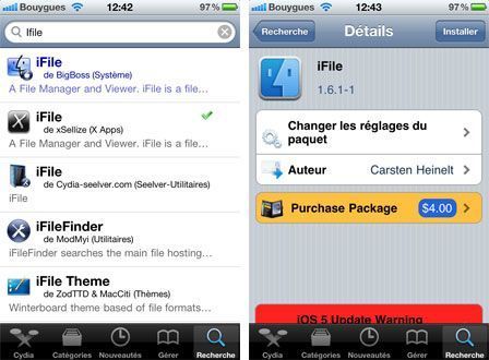 nettoyer son iphone avec ifile