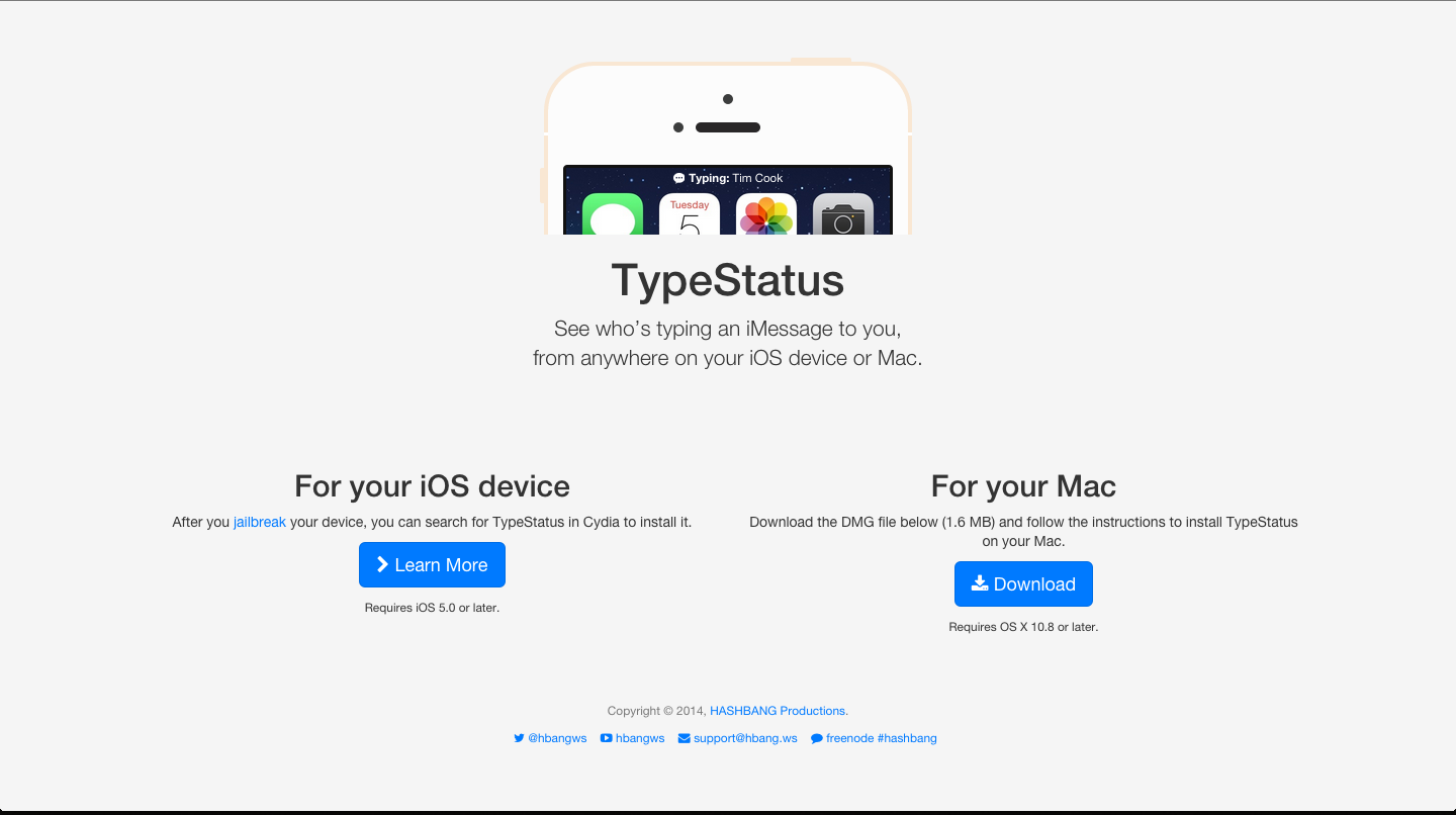 does typestatus work for sms message