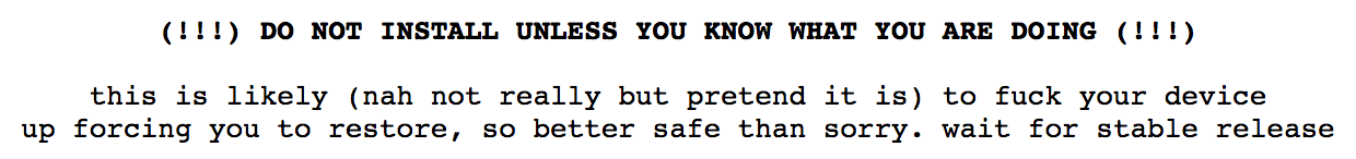 avertissement jailbreak ios 10