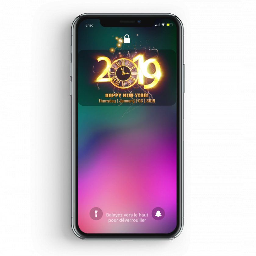 new year 2019 clock widget
