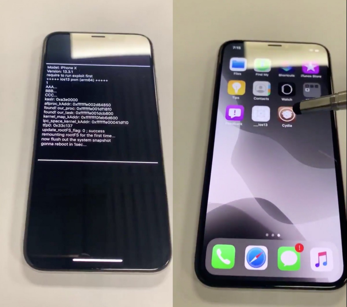 Un iPhone X jailbreaké sous iOS 13.3.1 sans PC / Mac - iPhone Tweak