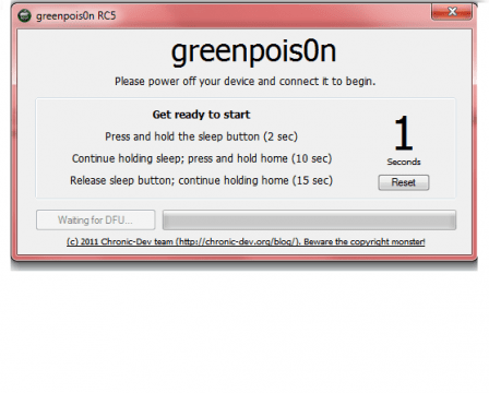 Jailbreak untethered 4.2.1 Greenp0ison Windows Tutoriel : Jailbreak untethered 4.2.1 Greenp0ison Windows