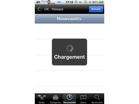 Chargement Cydia