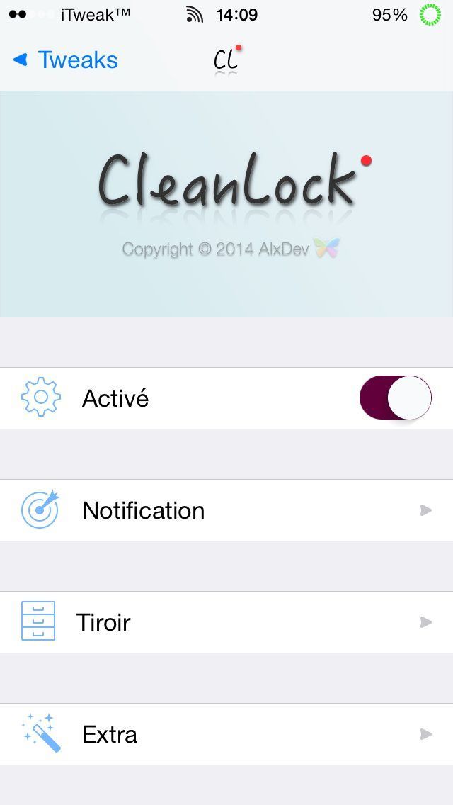 cleanlock settings 0