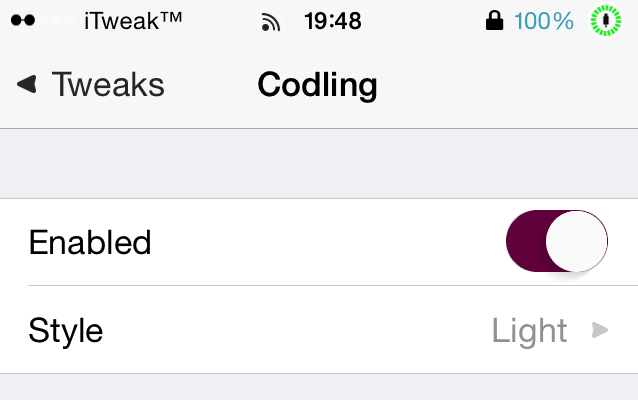 codling settings codling settings