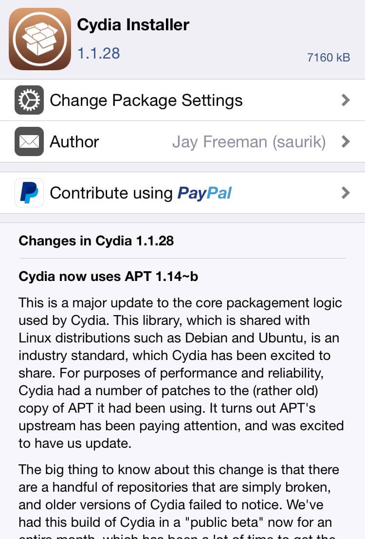 cydia 1.1.28 version finale