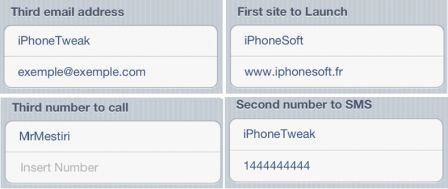 Réglages de CallActivator Réglages de CallActivator