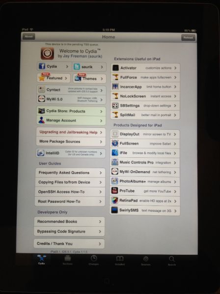 iPad 3 jailbreaké iPad 3 jialbreaké