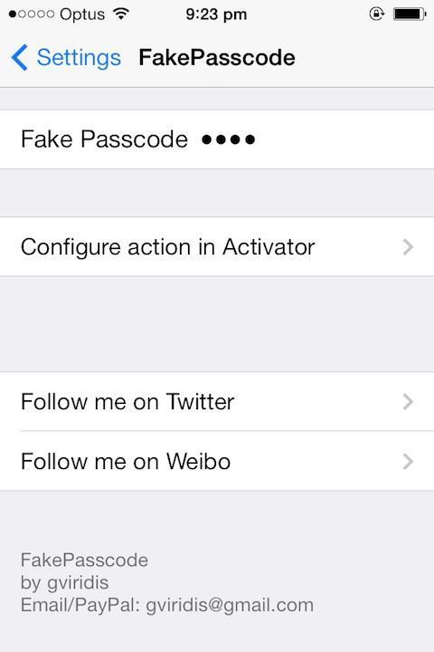 tweak fakepasscode tweak fakepasscode