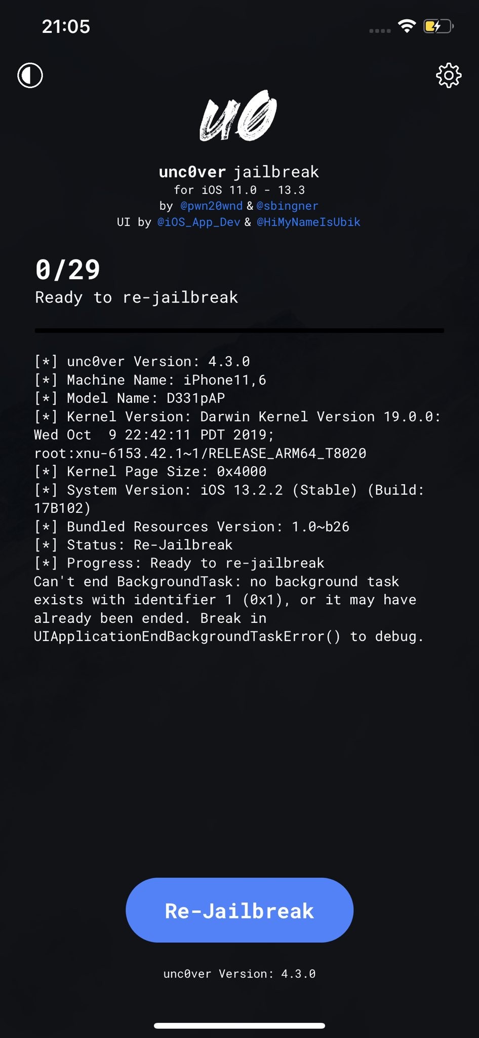 jailbreak unc0ver 4.3 screenshot jailbreak unc0ver 4.3 screenshot