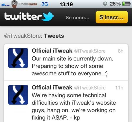Official iTweak via Twitter Official iTweak via Twitter
