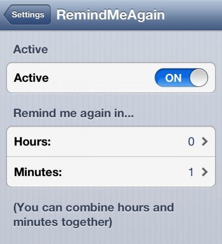 remindmeagain cydia settings