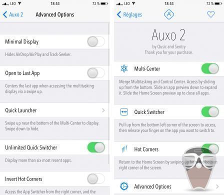 auxo2 réglages auxo2 réglages