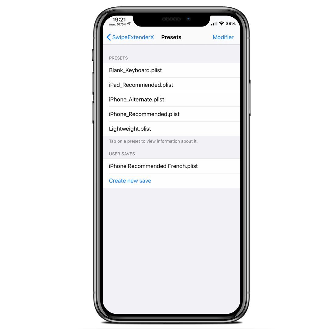 swipe extender x default presets swipe extender x default presets