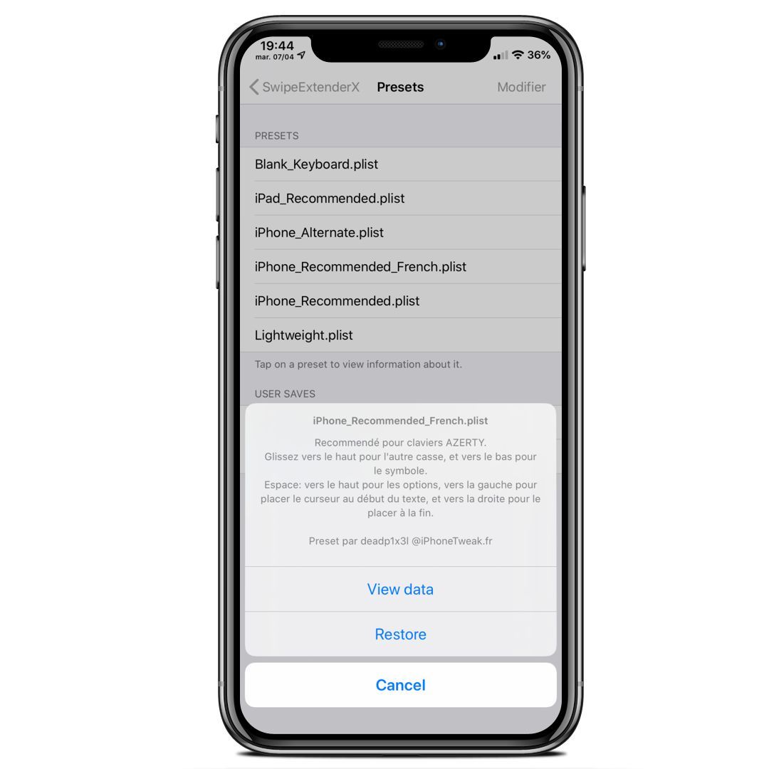 swipe extender x presets swipe extender x presets