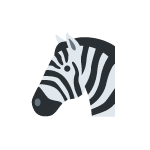 zebra icon blanc