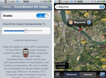 Coordinates for Maps