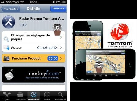 Radar France Tomtom addon