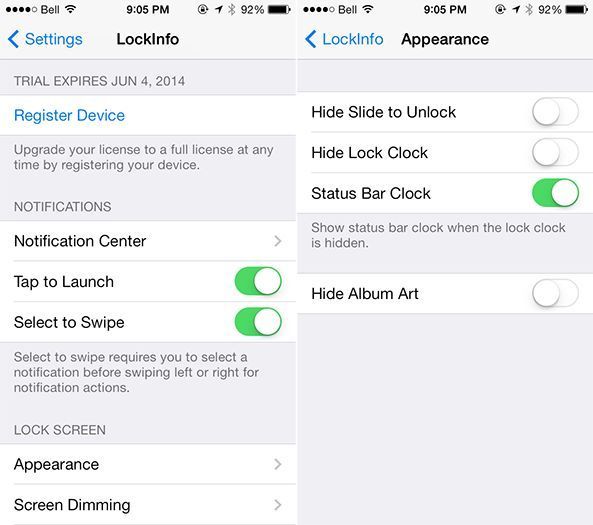 lockinfo for ios 7 réglage lockinfo for ios 7 réglage