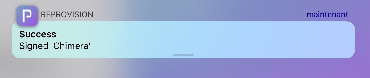 succes install chimera reprovision succes install chimera reprovision