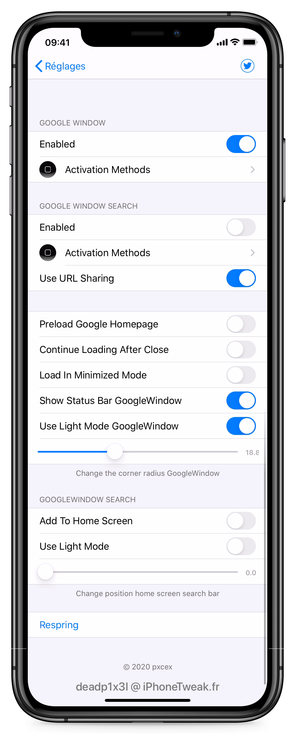 googlewindow13 settings