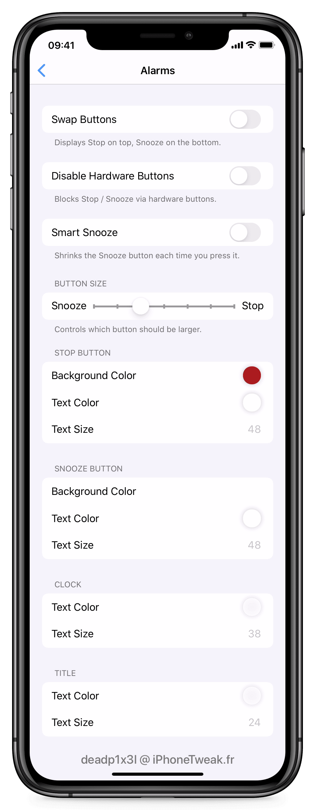 better alarm settings alarm