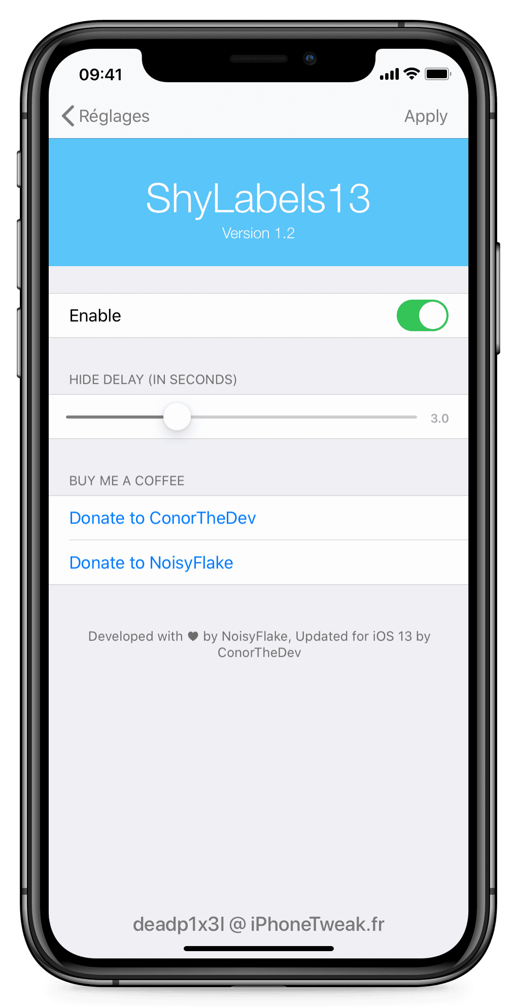 shylabels13 settings