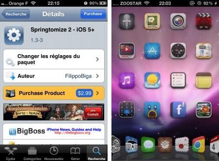 Springtomize 2 iOS 5+