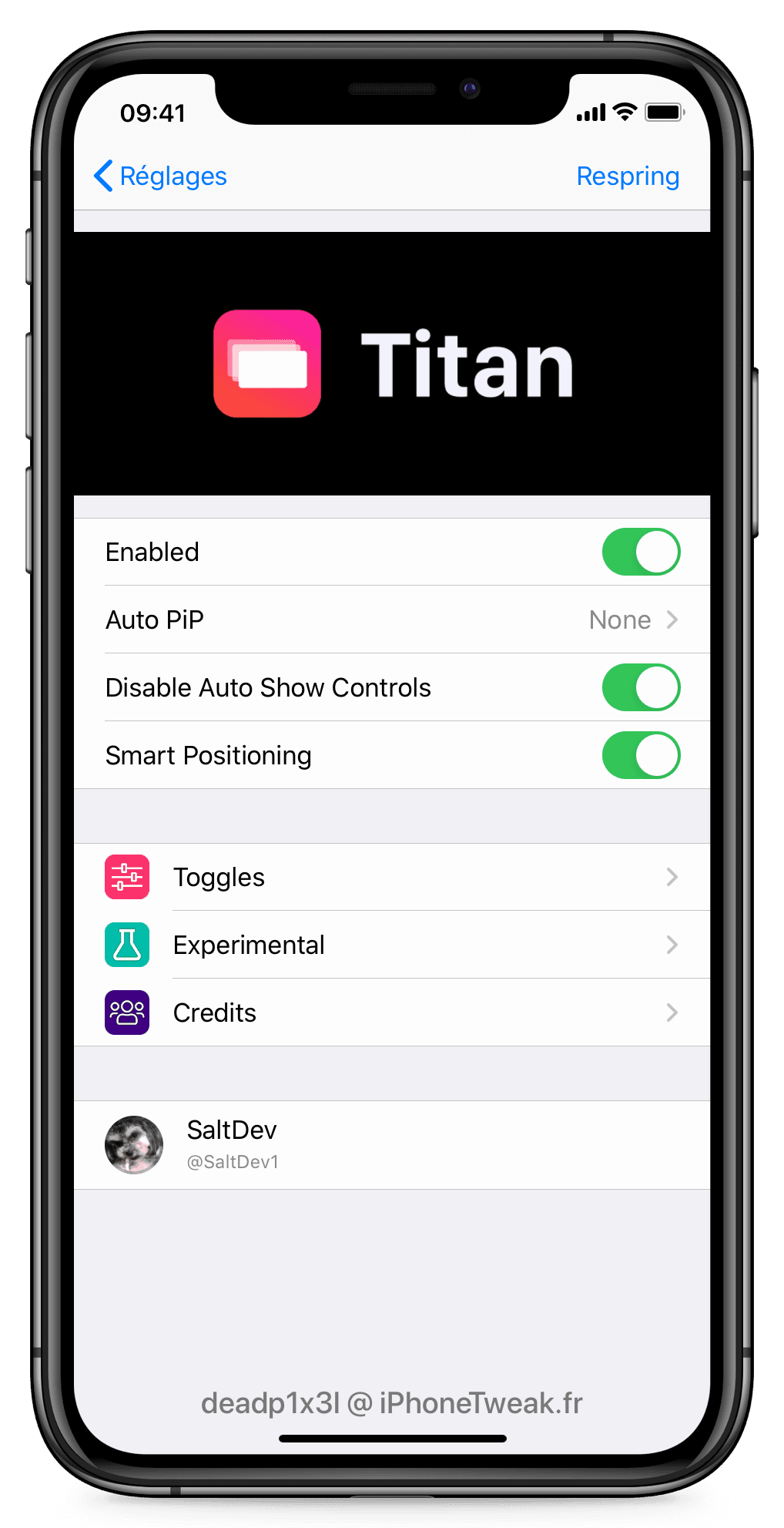 titan settings titan settings