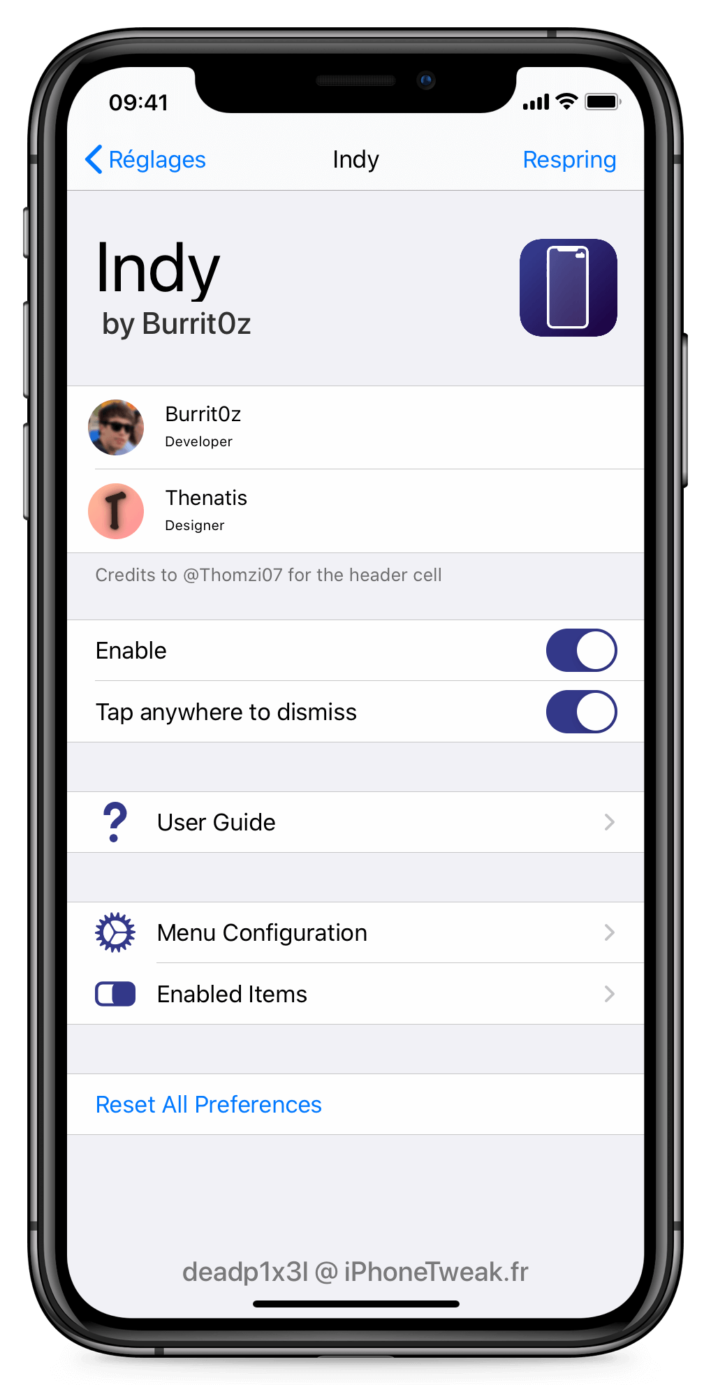 indy settings indy settings