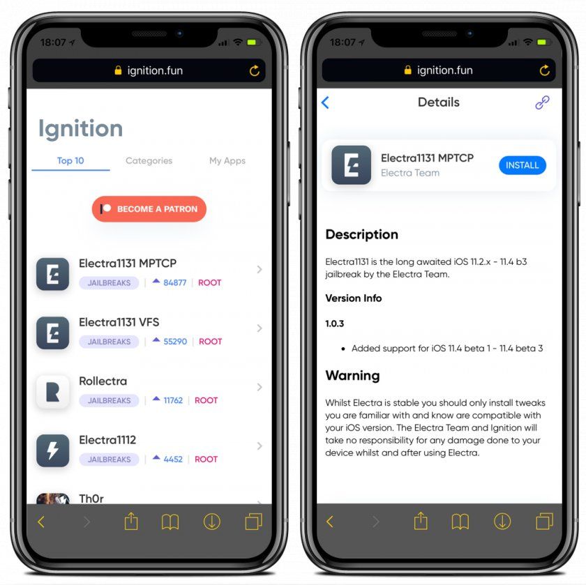 Ignition не запускается на ios