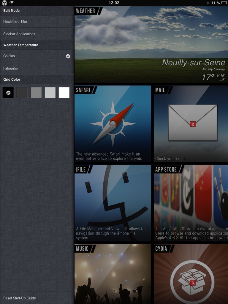 flowboard configuration