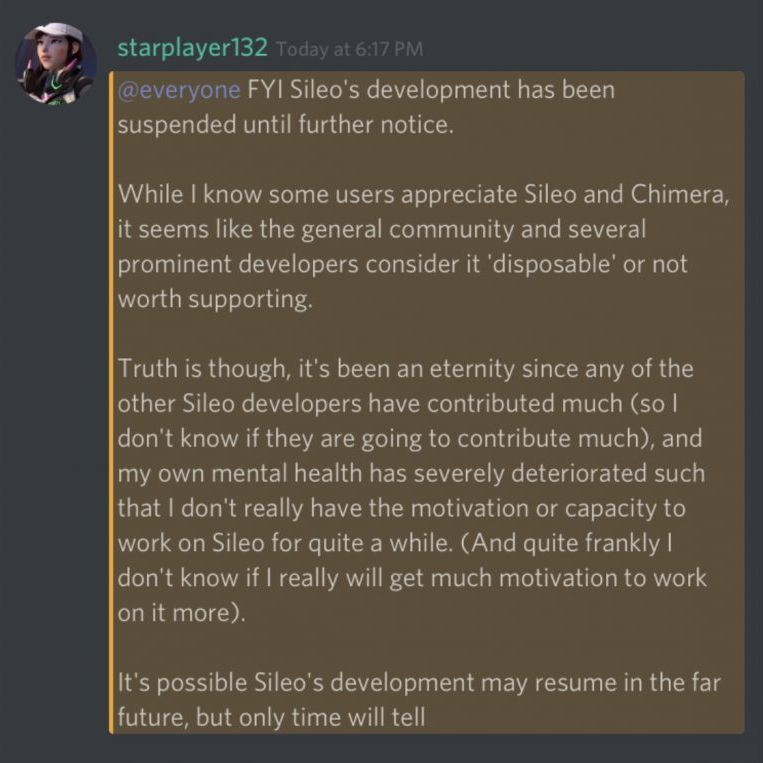 coolstar discord sileo dev stop