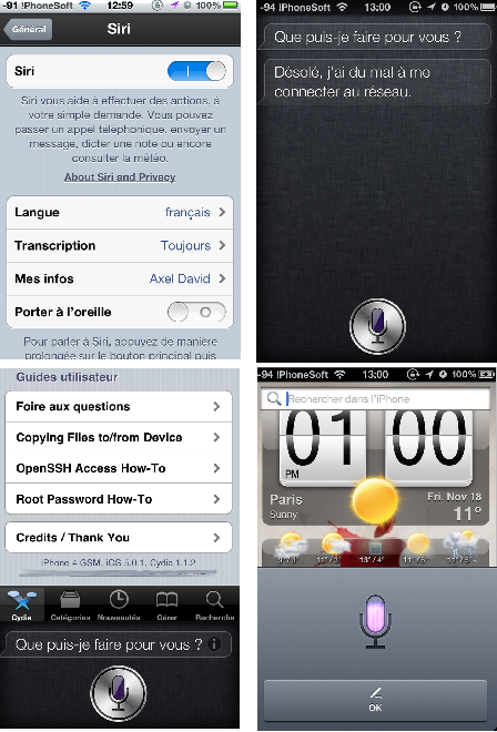 Siri sur iPhone 4 Siri sur iPhone 4