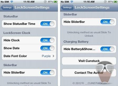 tweak lockscreensettings tweak lockscreensettings